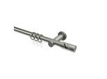 GARDINENSTANGE Platon Zoena 100 cm, 1-läufig, 20 mm Ø Edelstahl-Optik