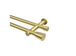 GARDINENSTANGE Platon Sitra 360 cm (geteilt in 2 x 180 cm), 2-läufig (ohne Ringe), 20 mm Ø Messing-Optik