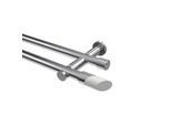 GARDINENSTANGE Platon Verano 320 cm (geteilt in 2 x 160 cm), 2-läufig (ohne Ringe), 20 mm Ø Chrom