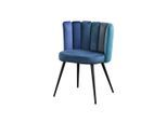 ESSZIMMERSTUHL JADA Blau Velvet
