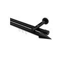 GARDINENSTANGE INNENLAUF Siteno Savio 360 cm (geteilt in 2 x 180 cm), 2-läufig, 20 mm Ø Schwarz