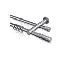 GARDINENSTANGE RUNDROHR-INNENLAUF Platon Elanto 180 cm, 2-läufig, 20 mm Ø Chrom