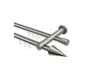GARDINENSTANGE INNENLAUF Platon Savio 480 cm (geteilt in 3 x 160 cm), 2-läufig, 20 mm Ø Edelstahl-Optik