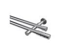 GARDINENSTANGE Prestige Elanto 520 cm (geteilt in 4 x 130 cm), 2-läufig (ohne Ringe), 20 mm Ø Chrom