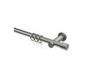 GARDINENSTANGE Platon Santo 540 cm (geteilt in 3 x 180 cm), 1-läufig, 20 mm Ø Edelstahl-Optik