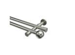 GARDINENSTANGE Prestige Luino 200 cm, 2-läufig (ohne Ringe), 20 mm Ø Edelstahl-Optik