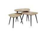 COUCHTISCH TIBALI 3ER SET Bronze Metall