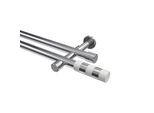 GARDINENSTANGE Prestige Mavell 280 cm (geteilt in 2 x 140 cm), 2-läufig (ohne Ringe), 20 mm Ø Chrom