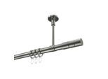GARDINENSTANGE Sonette Elanto 160 cm, 1-läufig, 20 mm Ø Edelstahl-Optik