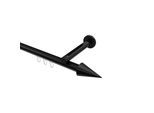GARDINENSTANGE INNENLAUF Siteno Savio 520 cm (geteilt in 4 x 130 cm), 1-läufig, 20 mm Ø Schwarz