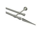 GARDINENSTANGE Primus Lorenzo 180 cm, 2-läufig (ohne Ringe), 16 mm Ø Chrom matt