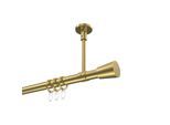 GARDINENSTANGE Sonette Sitra 480 cm (geteilt in 3 x 160 cm), 1-läufig, 20 mm Ø Messing-Optik