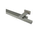 GARDINENSTANGE INNENLAUF Quadline Cubes 240 cm (geteilt in 2 x 120 cm), 2-läufig, 20x20 mm Satin-Silber