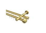 GARDINENSTANGE INNENLAUF Prestige Luino 200 cm, 2-läufig, 20 mm Ø Messing-Optik