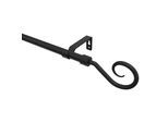 GARDINENSTANGE Olymp Allegra 120 cm, 1-läufig (ohne Ringe), 16 mm Ø Schwarz
