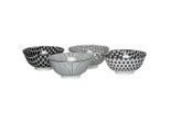 Ritzenhoff Breker Müslischalenset Takeo, Schwarz, Weiß, Keramik, 4-teilig, rund, Essen & Trinken, Geschirr, Schalen & Schüsseln, Müslischalen