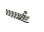 GARDINENSTANGE INNENLAUF Siteno Samanto 240 cm (geteilt in 2 x 120 cm), 3-läufig, 20 mm Ø Edelstahl-Optik