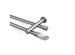 GARDINENSTANGE INNENLAUF Platon Verano 400 cm (geteilt in 2 x 200 cm), 2-läufig, 20 mm Ø Chrom
