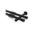 GARDINENSTANGE Prestige Santo 180 cm, 2-läufig, 20 mm Ø Schwarz