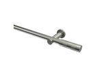 GARDINENSTANGE Platon Mavell 240 cm (geteilt in 2 x 120 cm), 1-läufig (ohne Ringe), 20 mm Ø Edelstahl-Optik