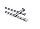 GARDINENSTANGE INNENLAUF Platon Mavell 420 cm (geteilt in 3 x 140 cm), 2-läufig, 20 mm Ø Chrom