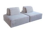 MODULSOFA WIOLO SOFT 2 MODULE 2 KISSEN Hellgrau Cord