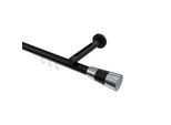 GARDINENSTANGE INNENLAUF Siteno Tanara 120 cm, 1-läufig, 20 mm Ø Schwarz