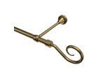 GARDINENSTANGE Primus Allegra 360 cm (geteilt in 2 x 180 cm), 1-läufig (ohne Ringe), 16 mm Ø Messing Antik