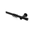 GARDINENSTANGE Platon Santo 540 cm (geteilt in 3 x 180 cm), 1-läufig, 20 mm Ø Schwarz