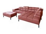 ECKSOFA NELSON Rot Leder