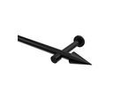 GARDINENSTANGE Prestige Savio 100 cm, 1-läufig (ohne Ringe), 20 mm Ø Schwarz