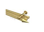 GARDINENSTANGE INNENLAUF Siteno Savio 200 cm, 3-läufig, 20 mm Ø Messing-Optik