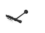 GARDINENSTANGE Primus Lucan 120 cm, 1-läufig, 16 mm Ø Schwarz