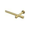 GARDINENSTANGE Prestige Santo 420 cm (geteilt in 3 x 140 cm), 1-läufig (ohne Ringe), 20 mm Ø Messing-Optik