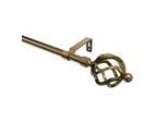 GARDINENSTANGE Olymp Paolo 200 cm, 1-läufig (ohne Ringe), 16 mm Ø Messing Antik
