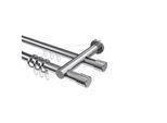 GARDINENSTANGE RUNDROHR-INNENLAUF Platon Santo 160 cm, 2-läufig, 20 mm Ø Chrom