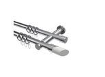 GARDINENSTANGE Platon Verano 420 cm (geteilt in 3 x 140 cm), 2-läufig, 20 mm Ø Chrom