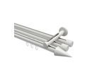 GARDINENSTANGE INNENLAUF Siteno Savio 420 cm (geteilt in 3 x 140 cm), 3-läufig, 20 mm Ø Weiß