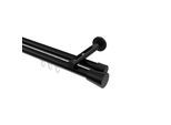 GARDINENSTANGE INNENLAUF Siteno Sitra 300 cm (geteilt in 3 x 100 cm), 2-läufig, 20 mm Ø Schwarz