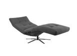RELAXLIEGE LETICIA Anthrazit Cord Drehbar (360°), Relaxfunktion