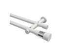 GARDINENSTANGE Platon Tanara 480 cm (geteilt in 3 x 160 cm), 2-läufig (ohne Ringe), 20 mm Ø Weiß