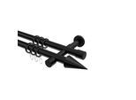 GARDINENSTANGE Prestige Savio 180 cm, 2-läufig, 20 mm Ø Schwarz