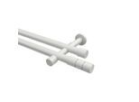 GARDINENSTANGE Prestige Elanto 260 cm (geteilt in 2 x 130 cm), 2-läufig (ohne Ringe), 20 mm Ø Weiß