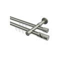 GARDINENSTANGE INNENLAUF Prestige Zoena 120 cm, 2-läufig, 20 mm Ø Edelstahl-Optik