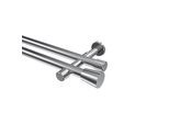 GARDINENSTANGE Prestige Sitra 420 cm (geteilt in 3 x 140 cm), 2-läufig (ohne Ringe), 20 mm Ø Chrom