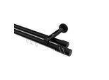 GARDINENSTANGE INNENLAUF Siteno Zoena 240 cm (geteilt in 2 x 120 cm), 2-läufig, 20 mm Ø Schwarz