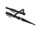 GARDINENSTANGE Olymp Lorenzo 140 cm, 2-läufig, 16 mm Ø Schwarz