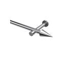 GARDINENSTANGE Prestige Savio 280 cm (geteilt in 2 x 140 cm), 1-läufig (ohne Ringe), 20 mm Ø Chrom