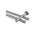 GARDINENSTANGE INNENLAUF Prestige Santo 360 cm (geteilt in 2 x 180 cm), 2-läufig, 20 mm Ø Chrom