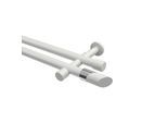 GARDINENSTANGE Prestige Verano 400 cm (geteilt in 2 x 200 cm), 2-läufig (ohne Ringe), 20 mm Ø Weiß